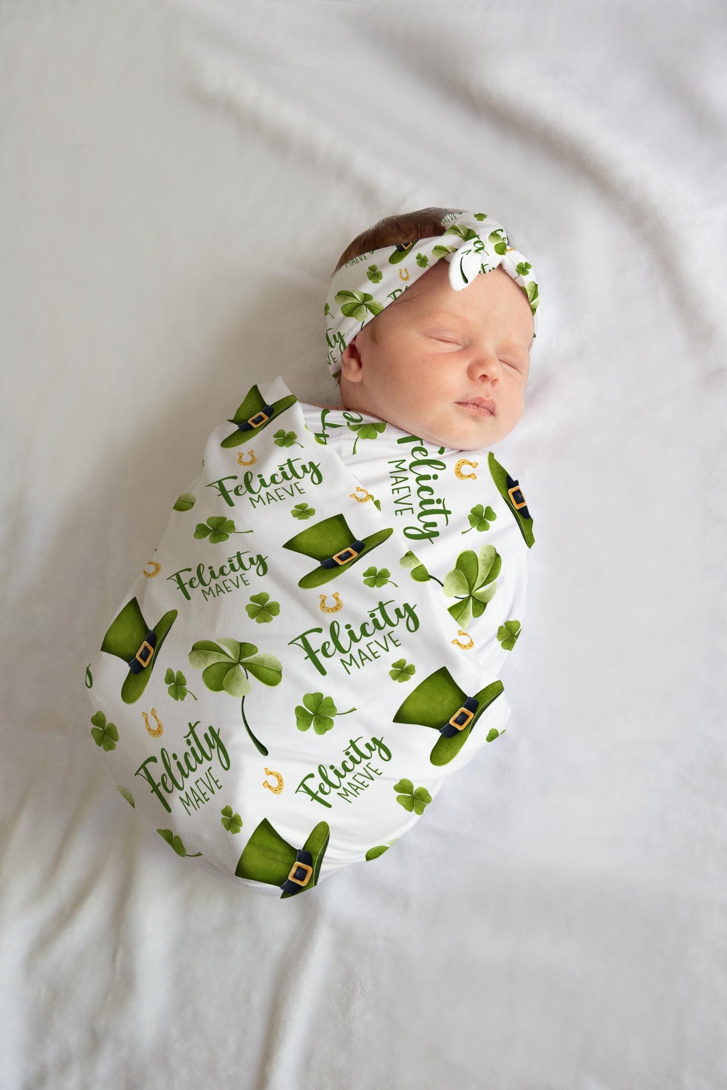 St. Patrick's Day Swaddle Set, Leprechaun Swaddle Set