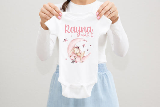 Rabbit Baby Bodysuit, Bunny Moon G48