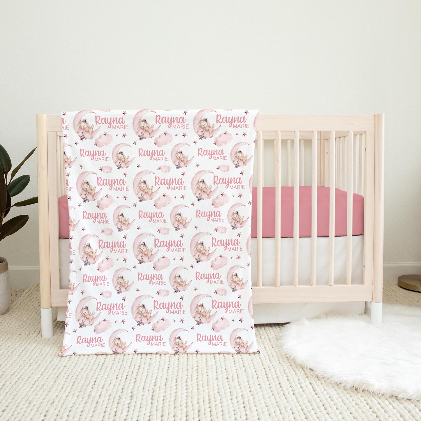 Rabbit Moon and Stars Swaddle Set, G48