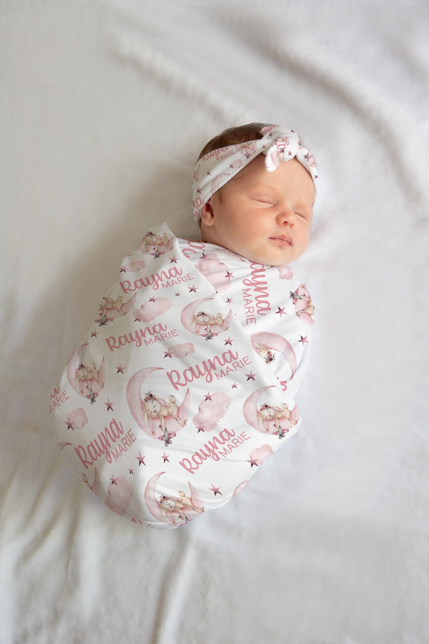 Rabbit Moon and Stars Swaddle Set, G48