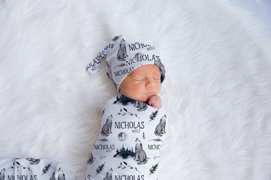 Wolf Mountain Forest Swaddle Set, M25