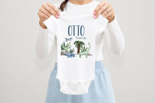 Dinosaur Baby Bodysuit, Dinosaur Baby Outfit, Baby Shower Gift, Pregnancy Reveal Baby Shirt, Baby One Piece, Dinosaur Baby One Piece B50