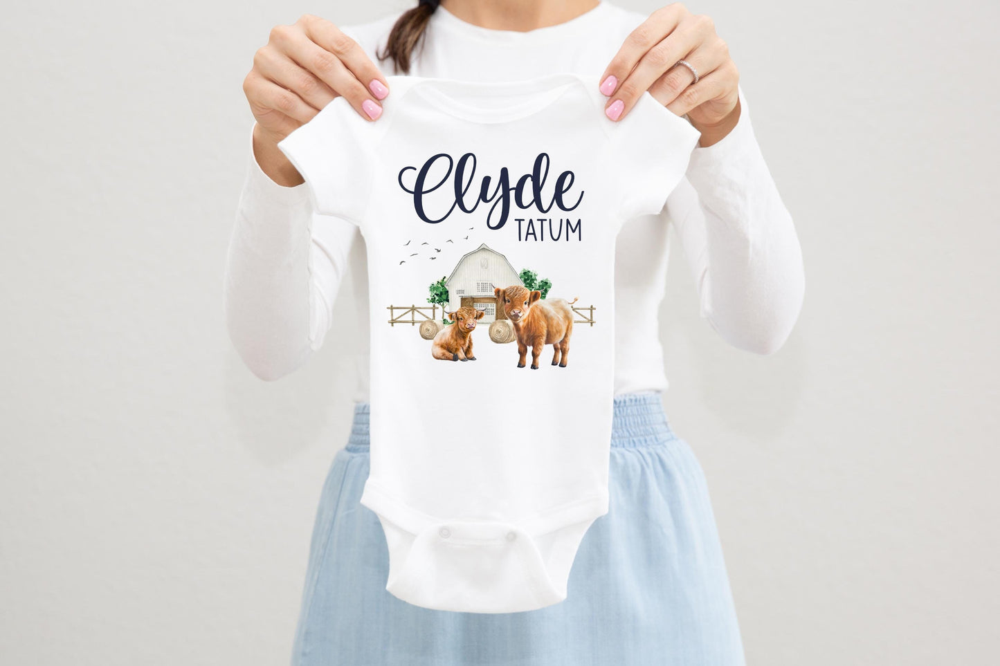 Highland Cow Baby Bodysuit, C31