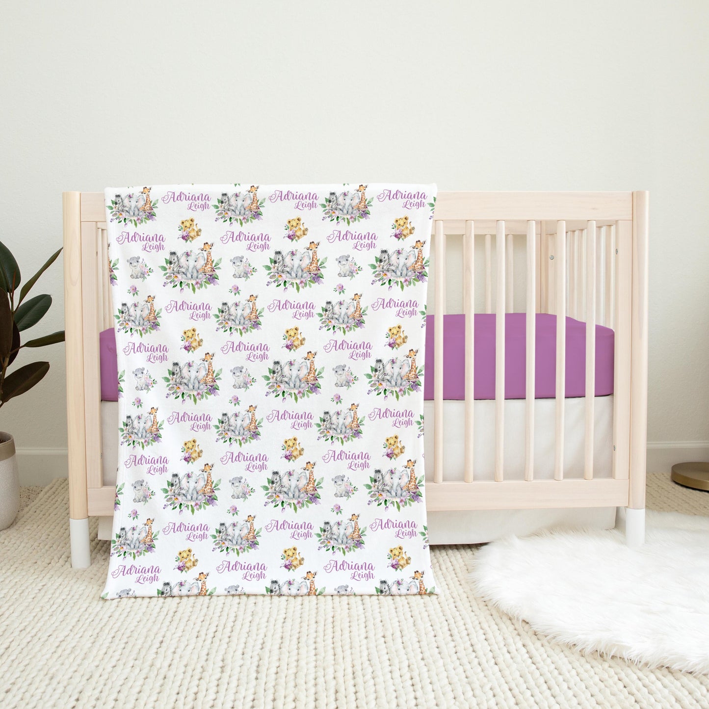 Girl Safari Swaddle Set, S2