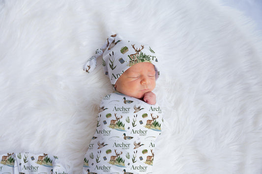 Hunting Swaddle Set, Buck and Duck W48