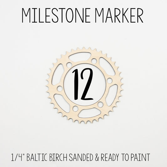 Sprocket Milestone Marker for Milestone Blanket