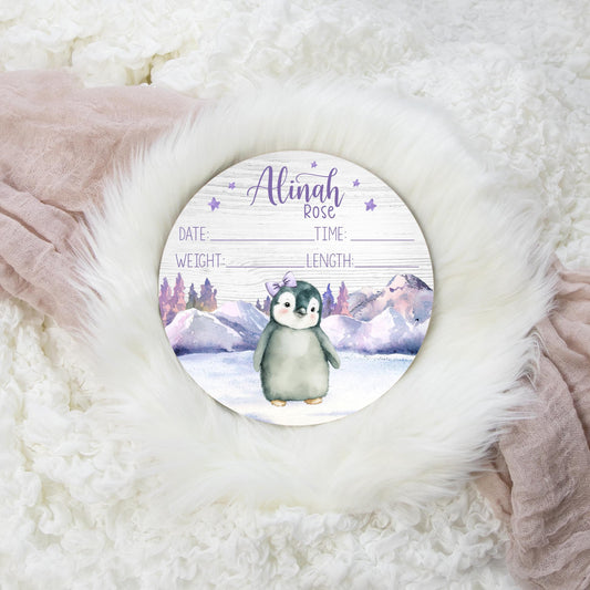 Girl Penguin Birth Stat Sign, Arctic G53