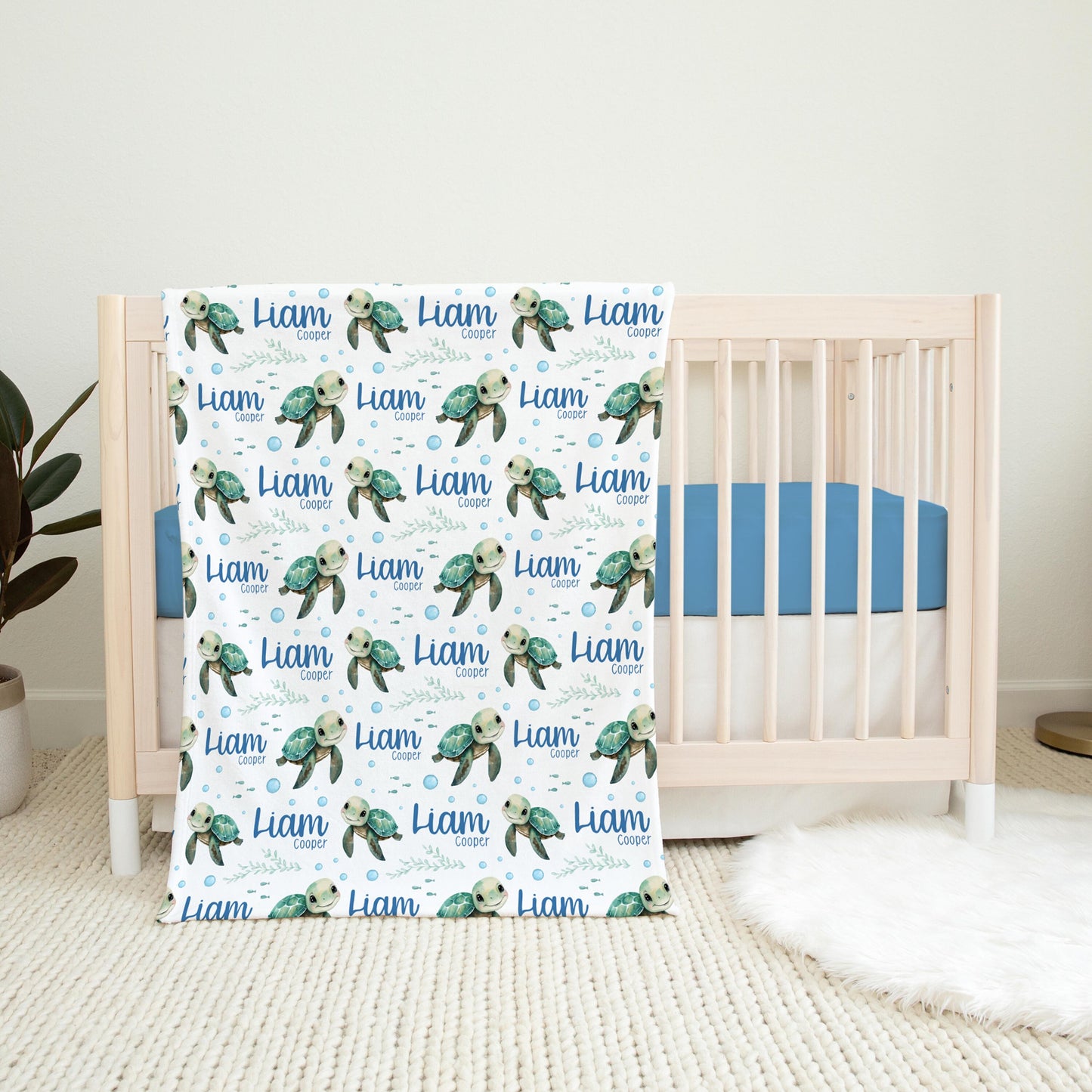 Turtle Swaddle Set, Ocean Theme Swaddle Set O33