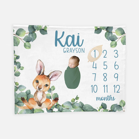 Kangaroo Baby Milestone Blanket, S55