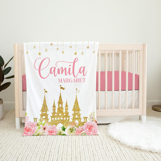 Princess Personalized Girl Baby Blanket, G51