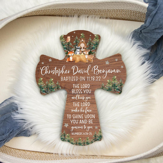 Christening, Baptism, and Easter Gift, Wooden Name Cross