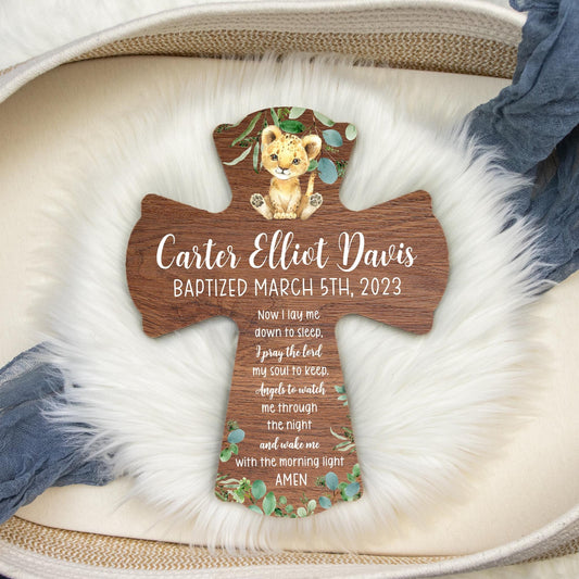 Christening, Baptism, and Easter Gift, Wooden Name Cross