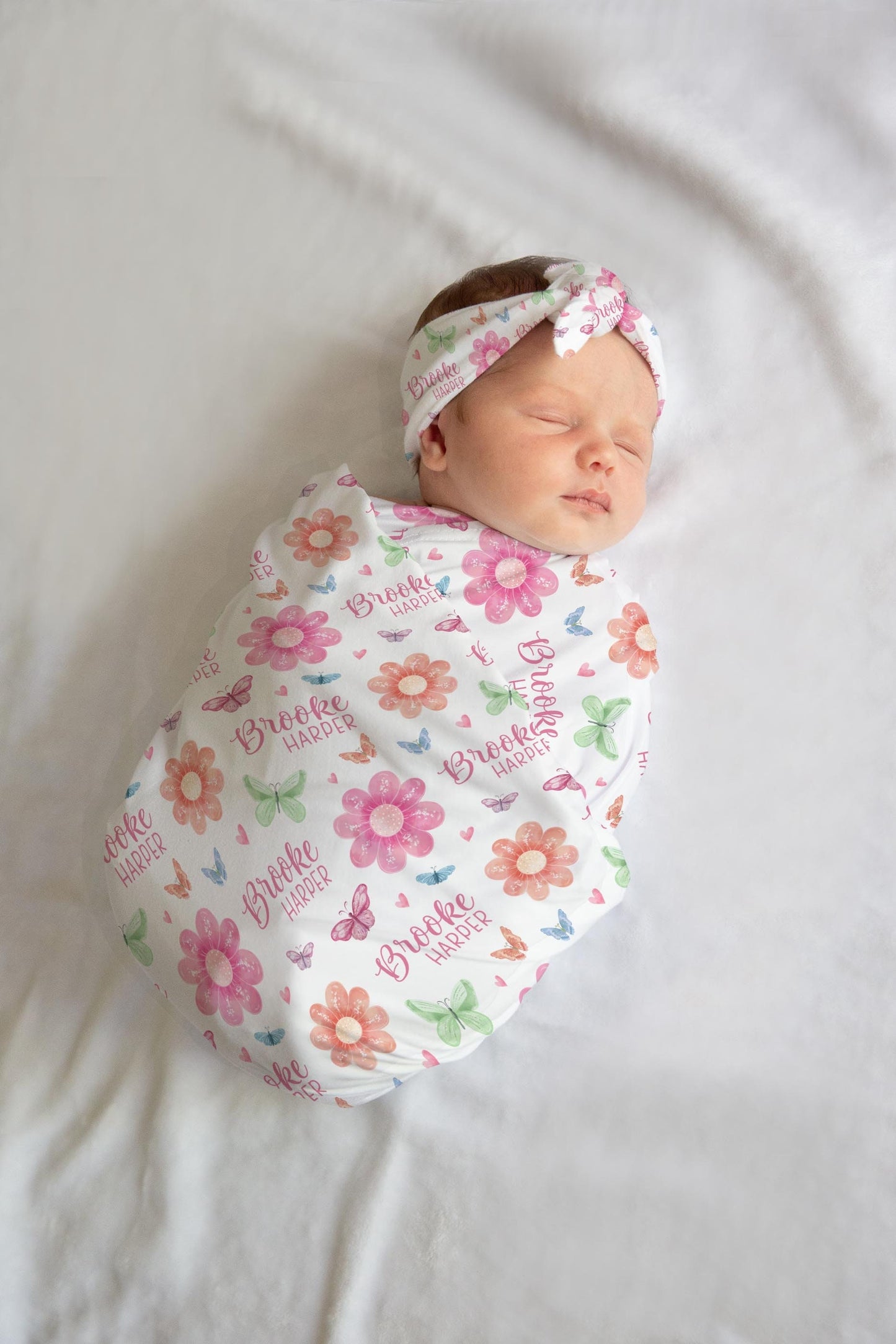 Floral Butterfly Swaddle Set