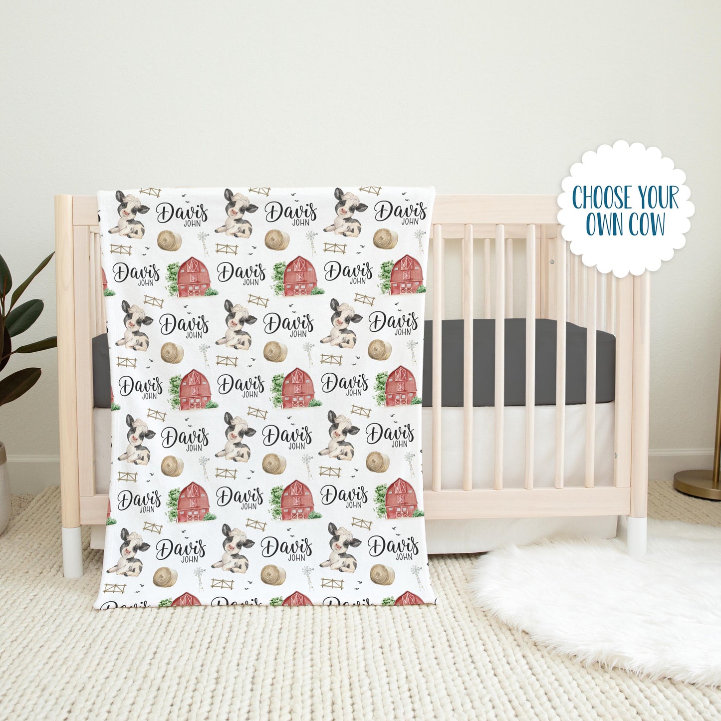 Cow Farm Swaddle Set, C39