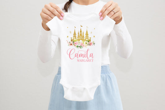 Princess Baby Bodysuit, Castle G51