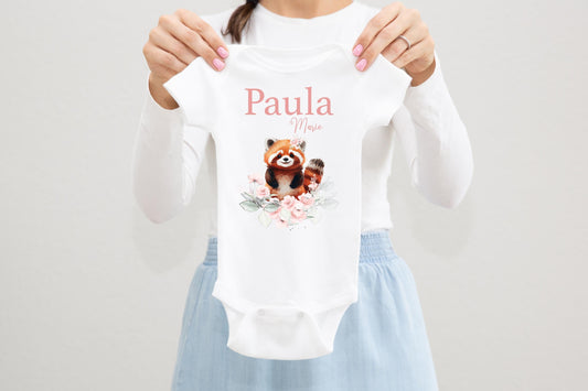 Red Panda Baby Bodysuit, W49