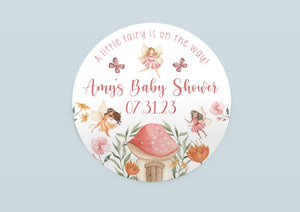 Fairy Baby Shower Favor Stickers and Thank You Labels, G31