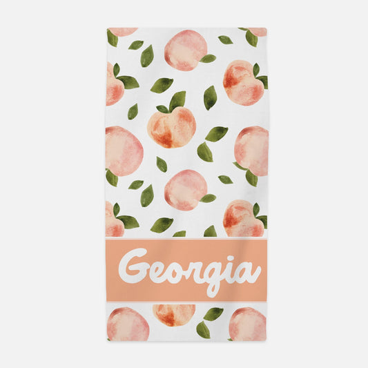 Peaches Personalized Beach Towel, F49