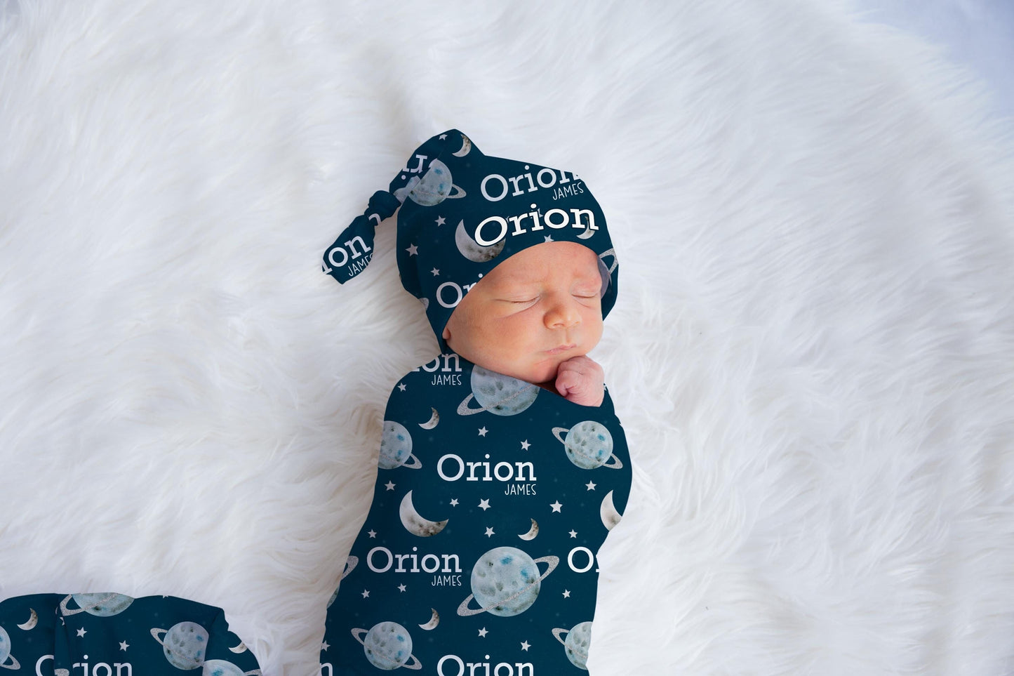 Outer Space Swaddle Blanket, Boy T58