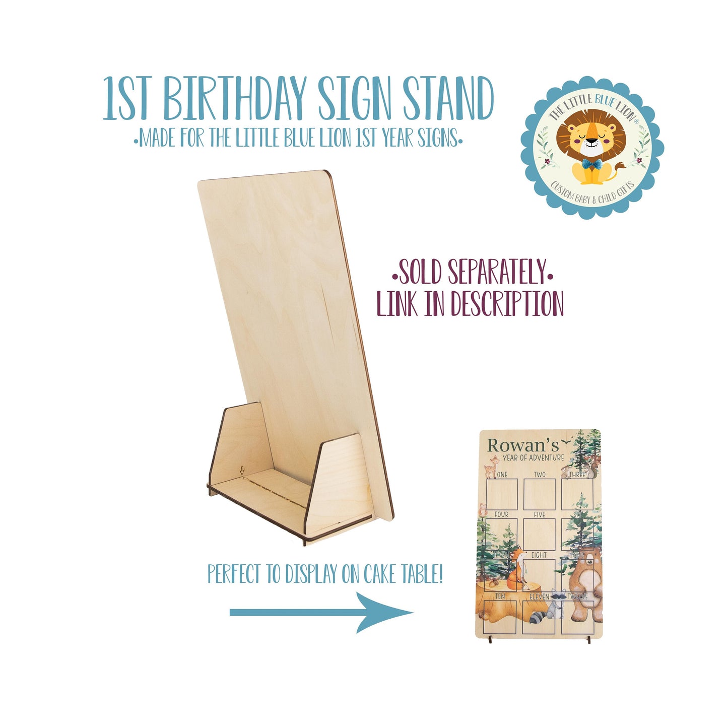 Airplane Wood First Birthday Sign, T52