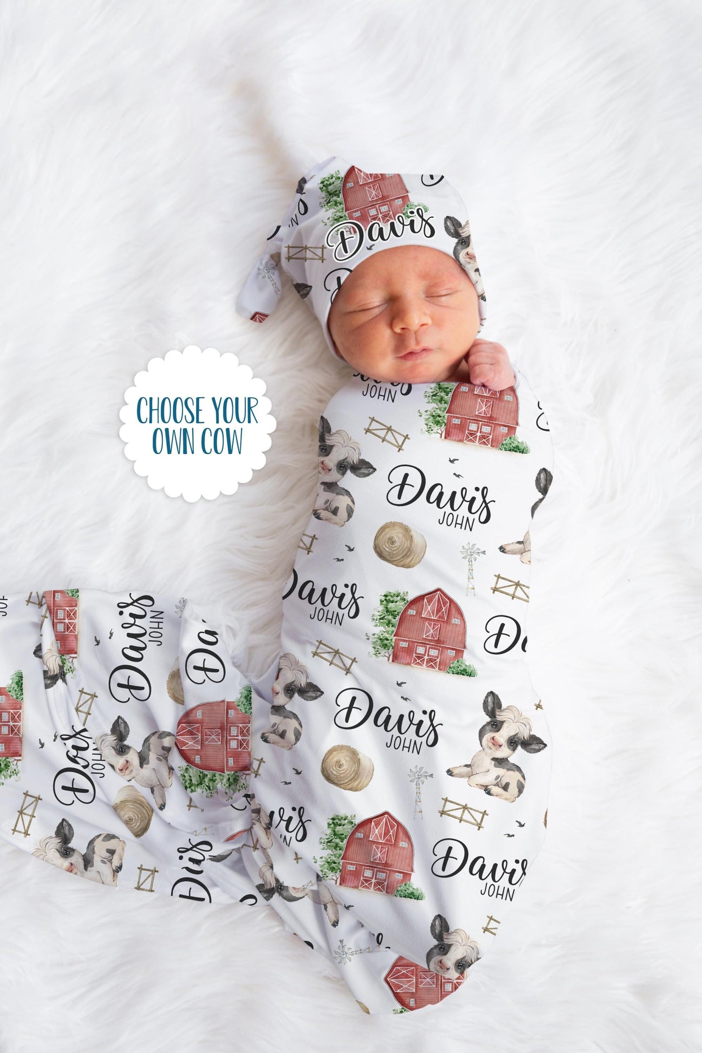 Cow Farm Swaddle Set, C39