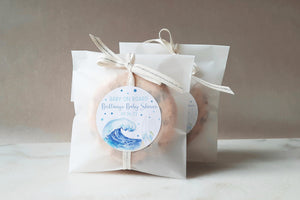 Ocean Waves Baby Shower Favor Stickers, O1