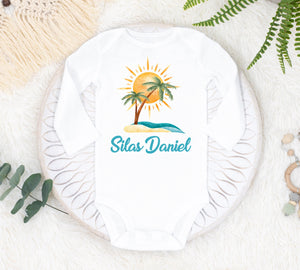 Beach Baby Bodysuit, Sunshine Baby Outfit, T61