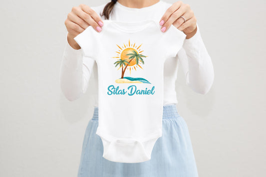 Beach Baby Bodysuit, Sunshine Baby Outfit, T61