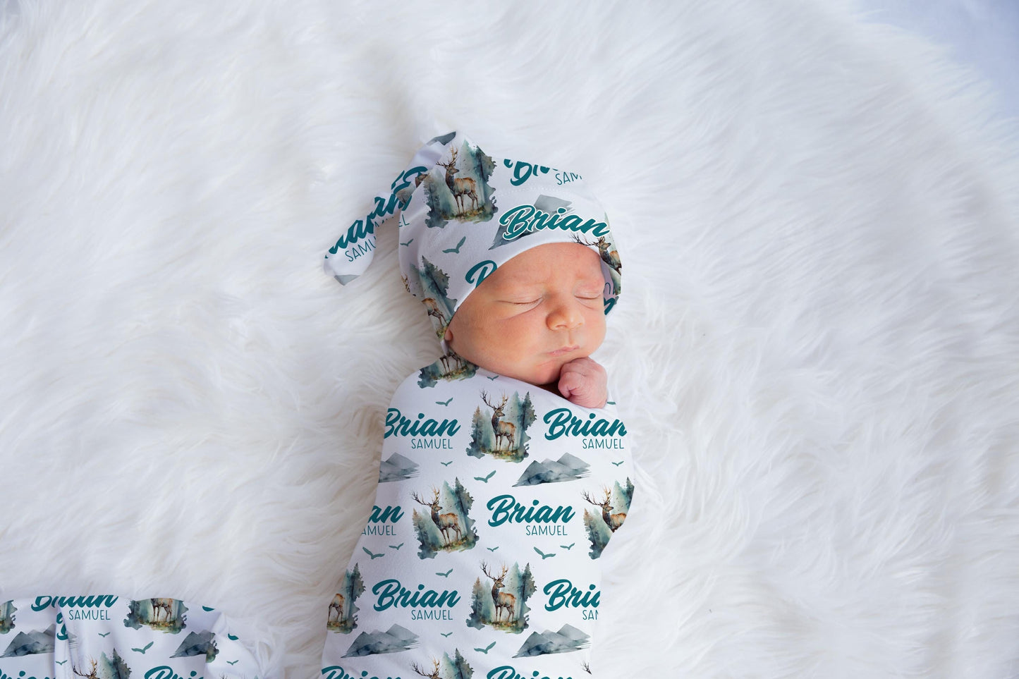 Deer Antlers Swaddle Baby Blanket, W52