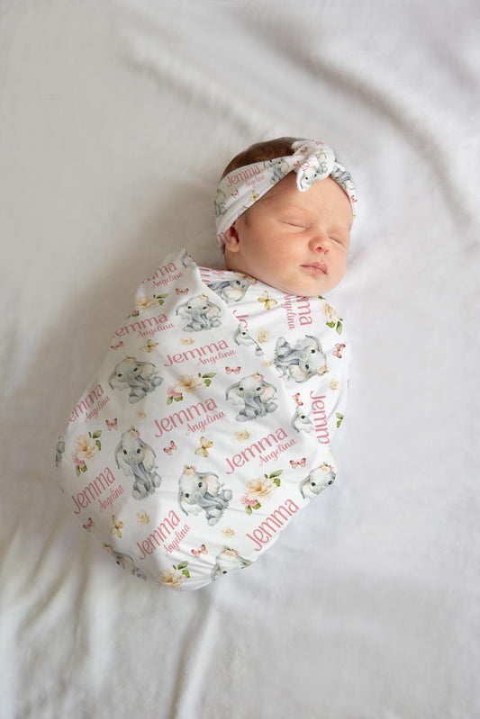 Elephant Butterfly Swaddle Set, S60