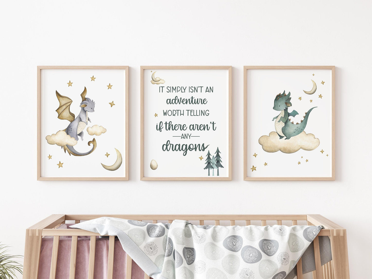 Dragon Nursery Wall Art Poster, B9