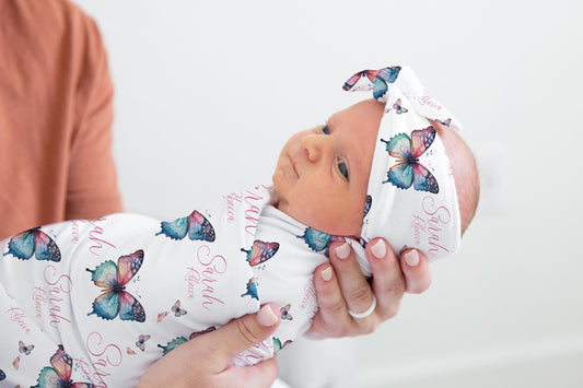 Pastel Butterfly Swaddle Set G60