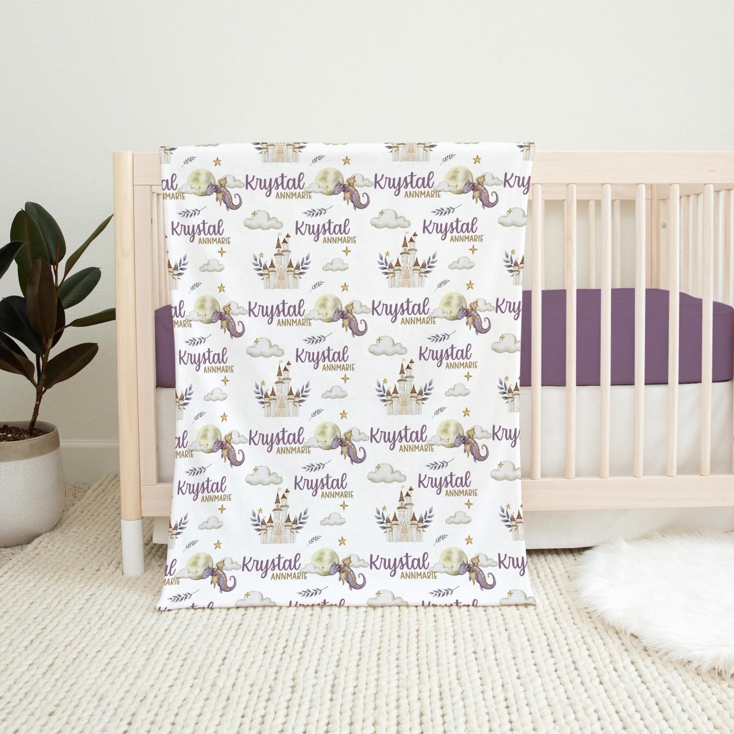 Girl Dragon Swaddle Blanket, G63