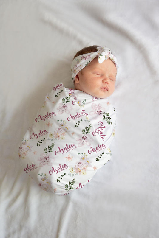 Azalea Flowers Swaddle Set