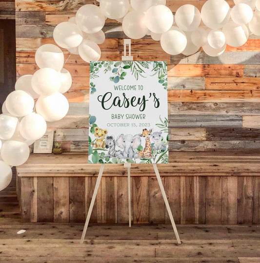 Safari Baby Shower Welcome Sign, S1