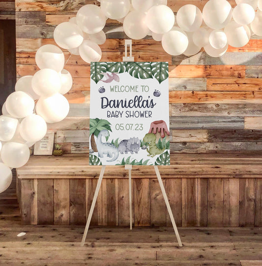 Dinosaur Baby Shower Welcome Sign, B23