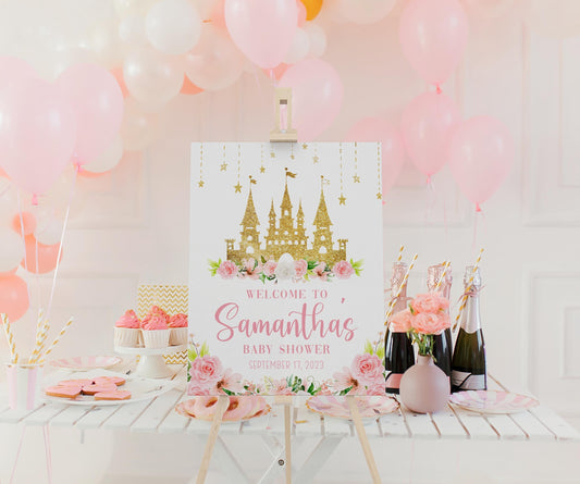 Princess Baby Shower Welcome Sign, G51