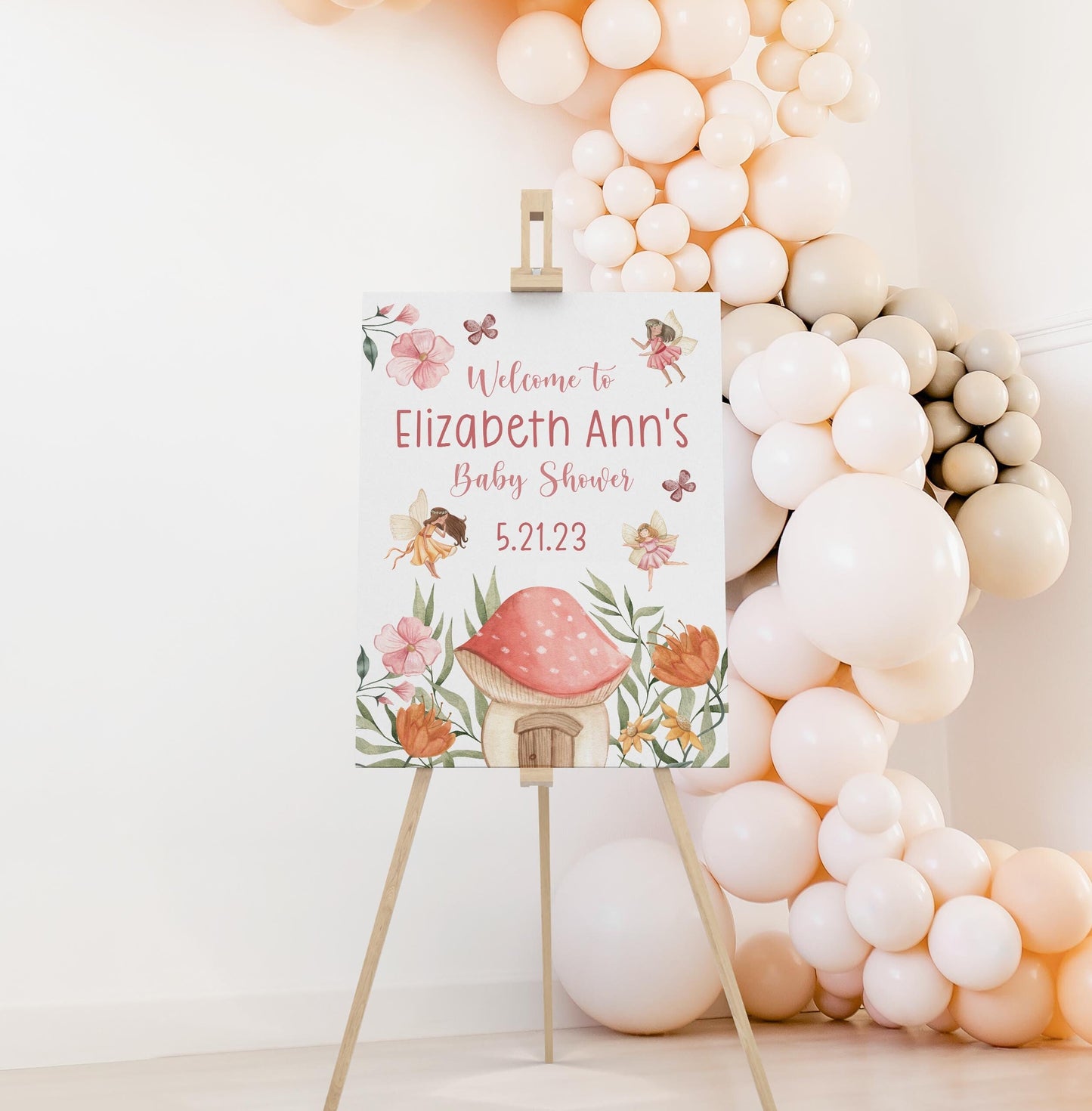 Fairy Baby Shower Welcome Sign G31