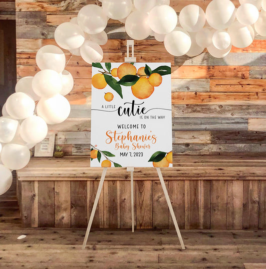 Oranges Baby Shower Welcome Sign, F50