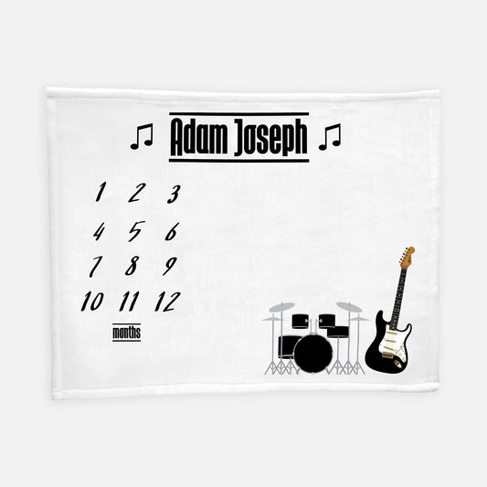 Rock and Roll Baby Milestone Blanket, B12