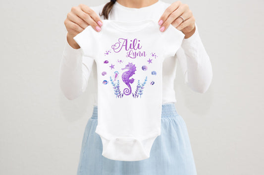 Sea life Baby Bodysuit, Ocean Life Baby Outfit O39