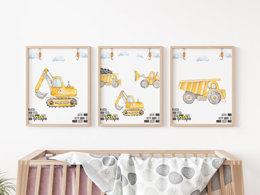 Construction Nursery Art Poster, B21