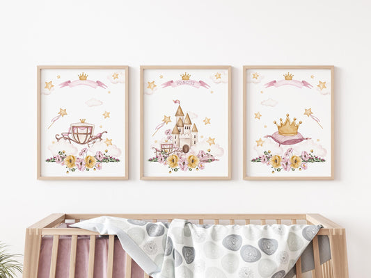 Princess Nursery Art Poster, Girl G19