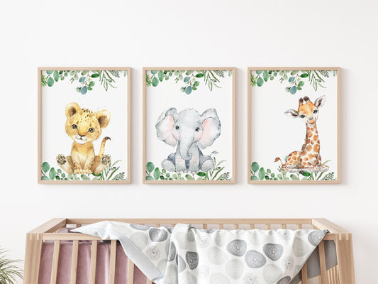 Safari Nursery Wall Art Poster, Adventure Nursery Decor, S1