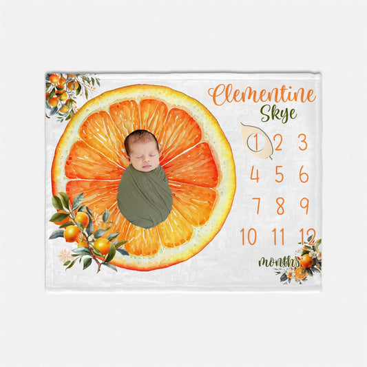 Clementine Girl Milestone Blanket, G65