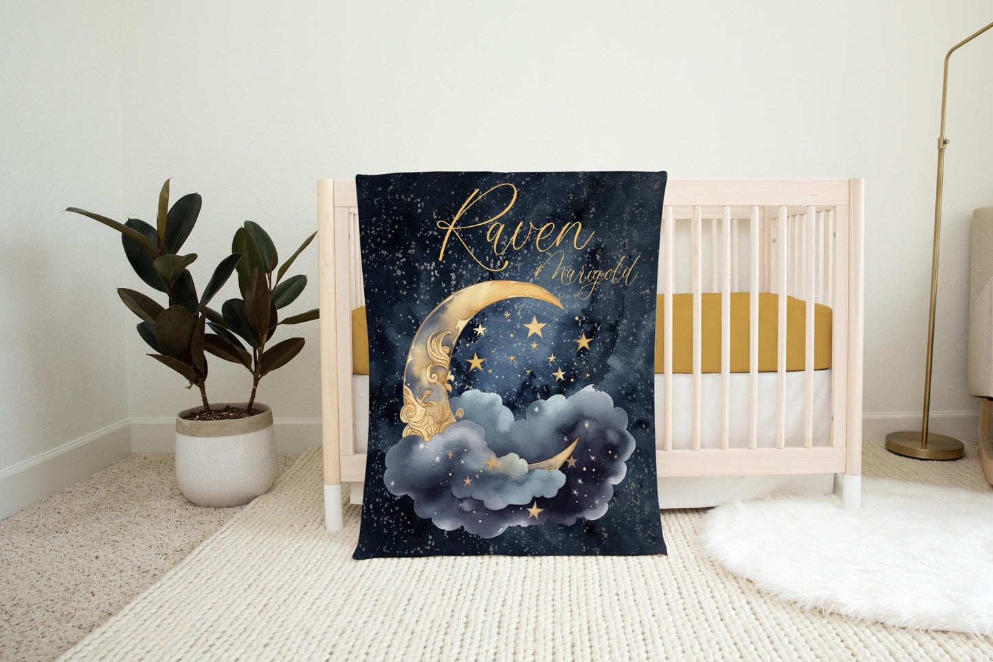 Luna Crescent Moon Girl Blanket T64