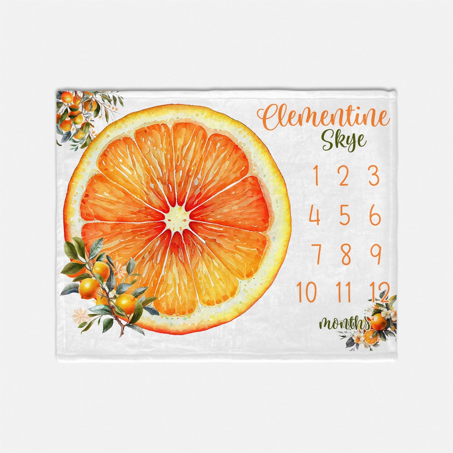 Clementine Girl Milestone Blanket, G65