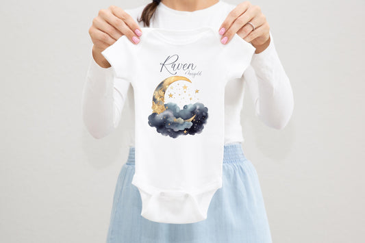 Luna Baby Bodysuit, Blue Moon T64