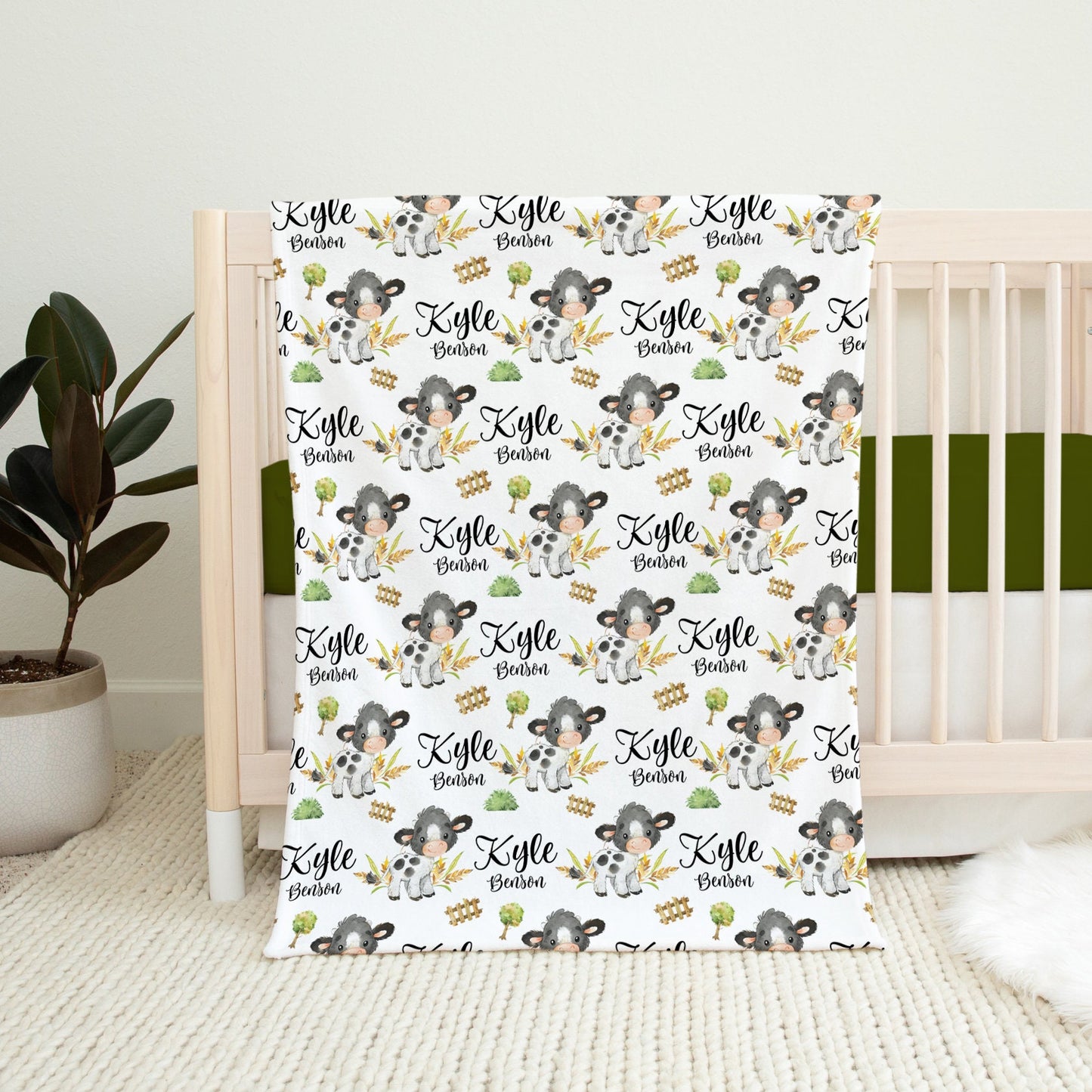 Cow Farm Swaddle Set, C43