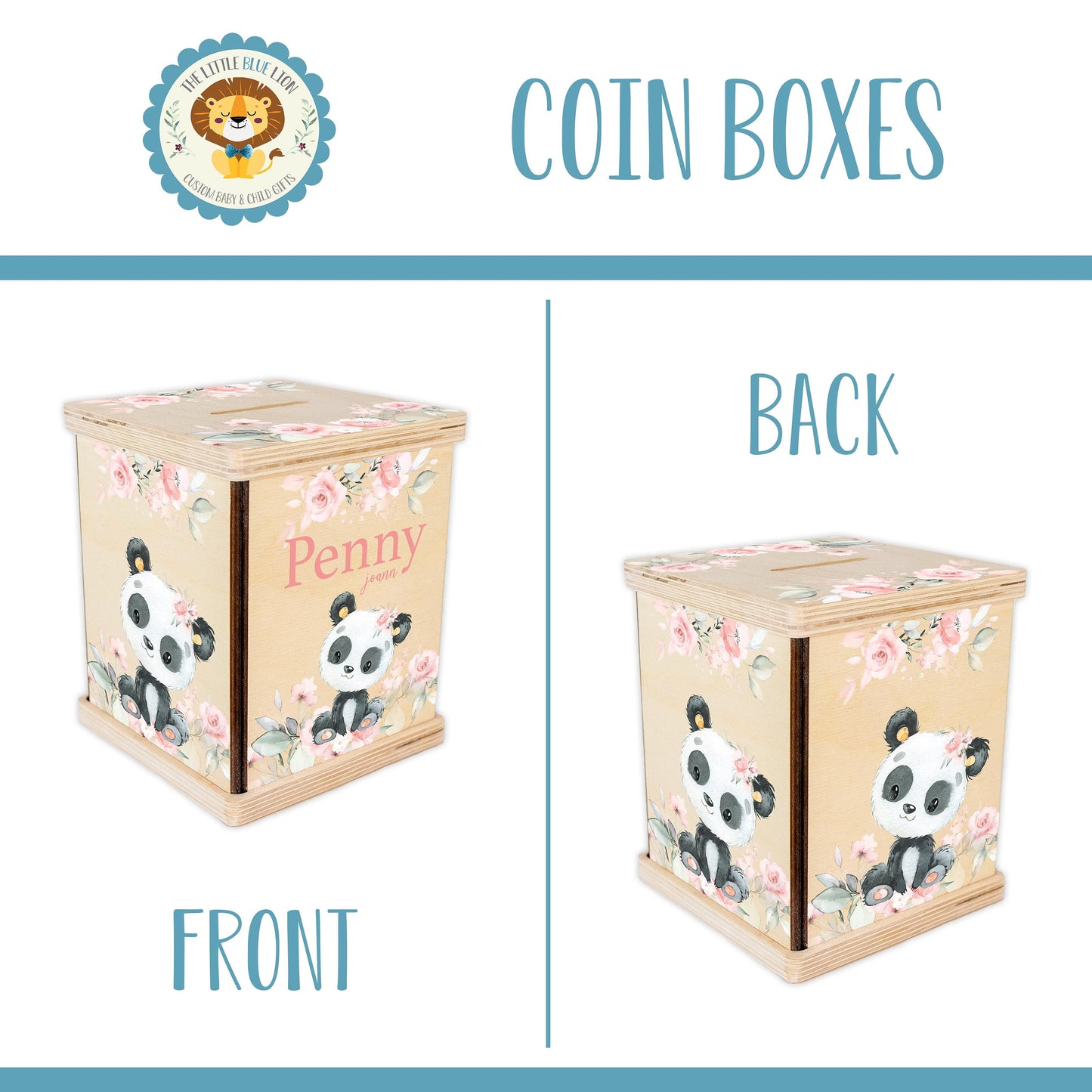 Panda Piggy Bank, Baby Boy Sloth W30